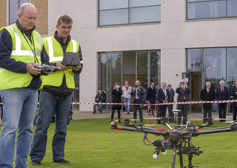 Members of the House of Lords visit Cranfield University's RPAS program during a fact-finding mission.