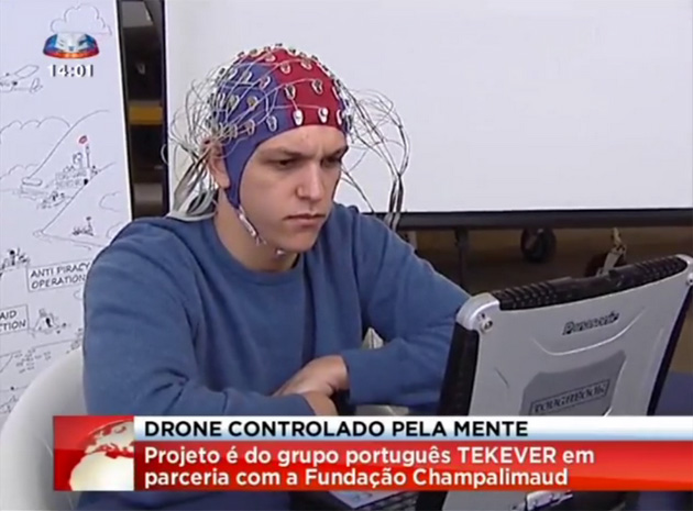 Researchers in Portugal are looking into how to control a drone using brainwaves. Source: BBC