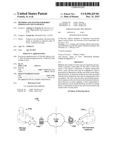 Google_Robot_personality_patent
