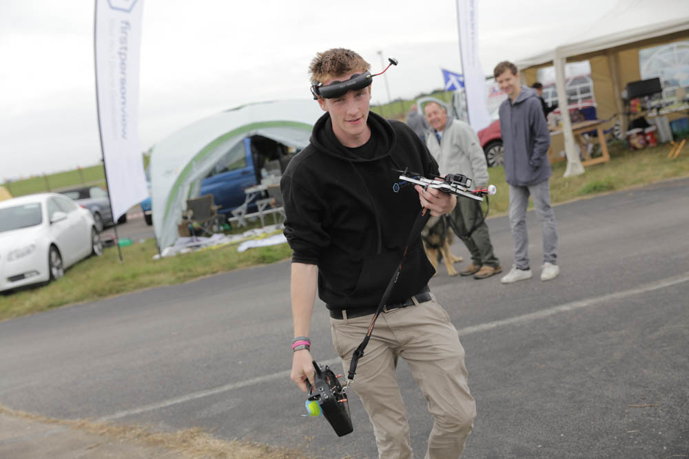 Dan Waring of Sussex FPV Racing and Drone Club.  Dan won the UK freestyle competition. Photo credit: David Stock.