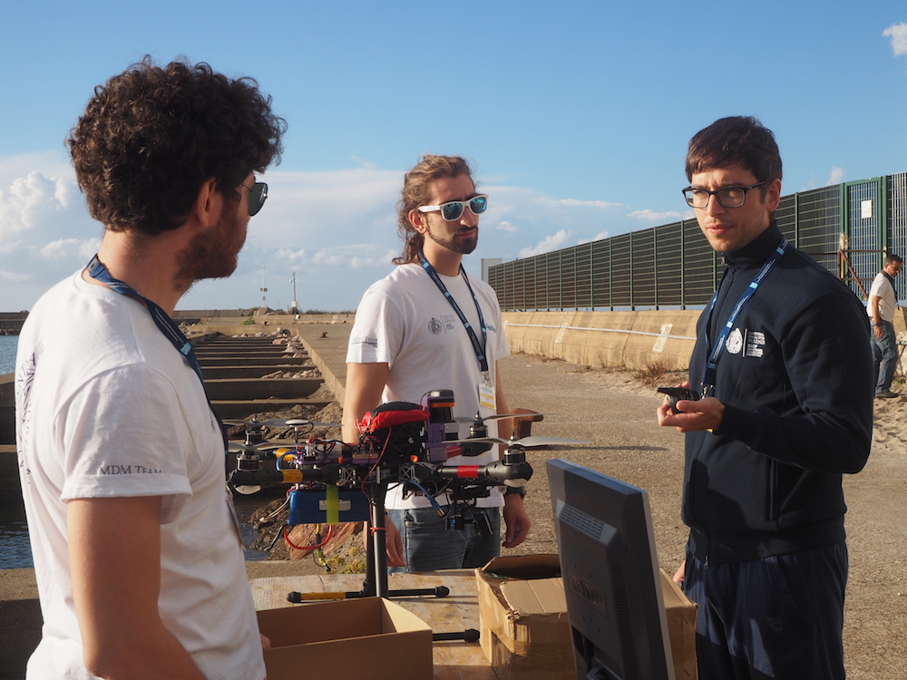Team UNIFI ( University of Florence) getting ready for the aerial trial. Image: euRathlon