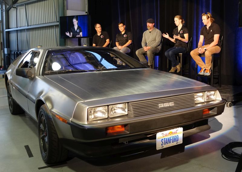 Stanford turns a DeLorean into a drifting, driverless car