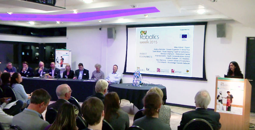 "Robots and Society" panel discussion at the Bristol Robotics Lab during European Robotics Week 2015 ERW2015