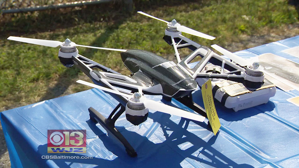 A US jury convicted Thaddeus Shortz of intending to use a drone to smuggle contraband into a Maryland prison. Image credit: CBS Baltimore