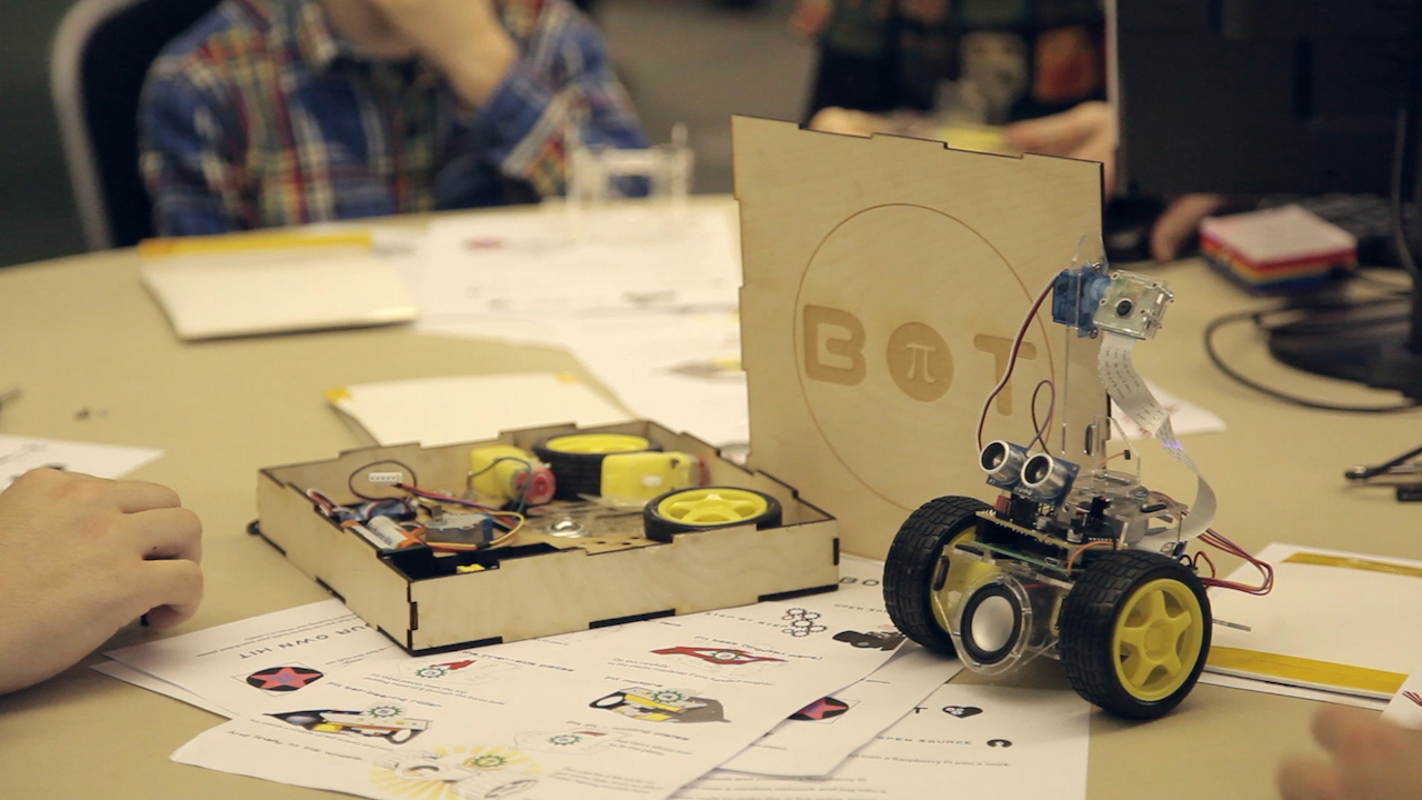 Pibot, robotic kit for the Raspberry Pi. Source: PiBot.org