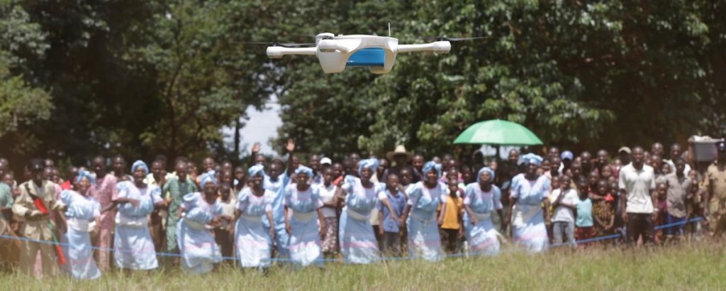 Local residents look on at the demonstration of the drones flying in Lilongwe. Photo courtesy of UNICEF/Bodole