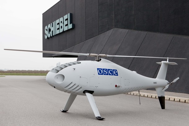A Schiebel Camcopter drone operated by the OSCE. Source: The Center for the Study of the Drone 