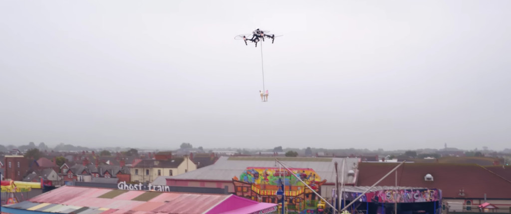 Ice Cream Drone delivery service tested at Lincolnshire Beach. Source: YouTube