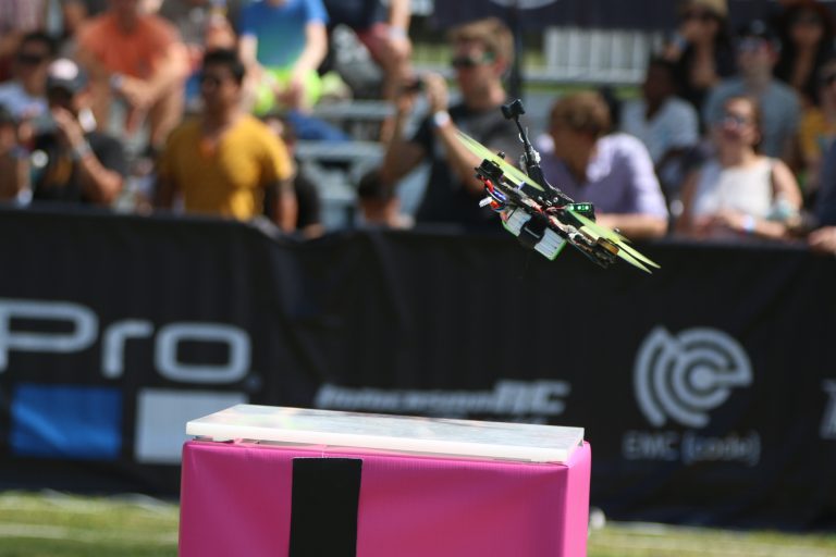 A drone lifts off at the Drone Nationals. Credit: Dan Gettinger