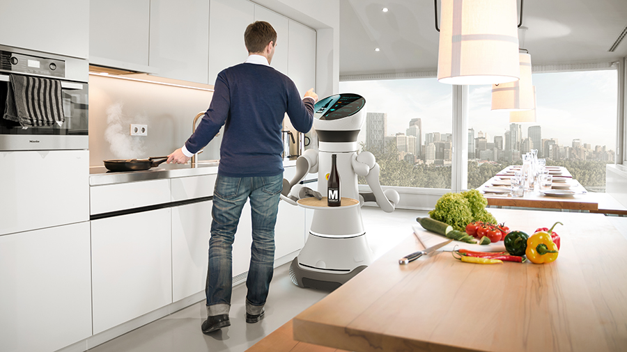 Care-O-bot 4 providing assistance in the kitchen. Image: Phoenix Design 2015 
