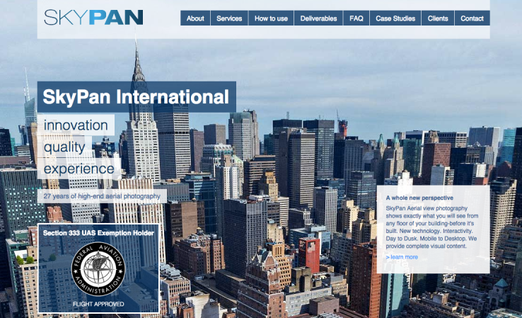 SkyPan settled a suit with the Federal Aviation Administration for illegally flying over New York City. Image via TechCrunch