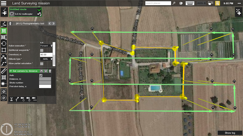 UgCS photogrammetry technique for UAV land surveying missions