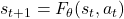 s_{t+1} = F_{\theta}(s_t, a_t)