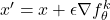 x' = x + \epsilon\nabla f_\theta^k