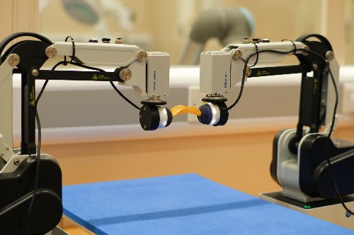 New dual-arm robot achieves bimanual tasks by learning from simulation