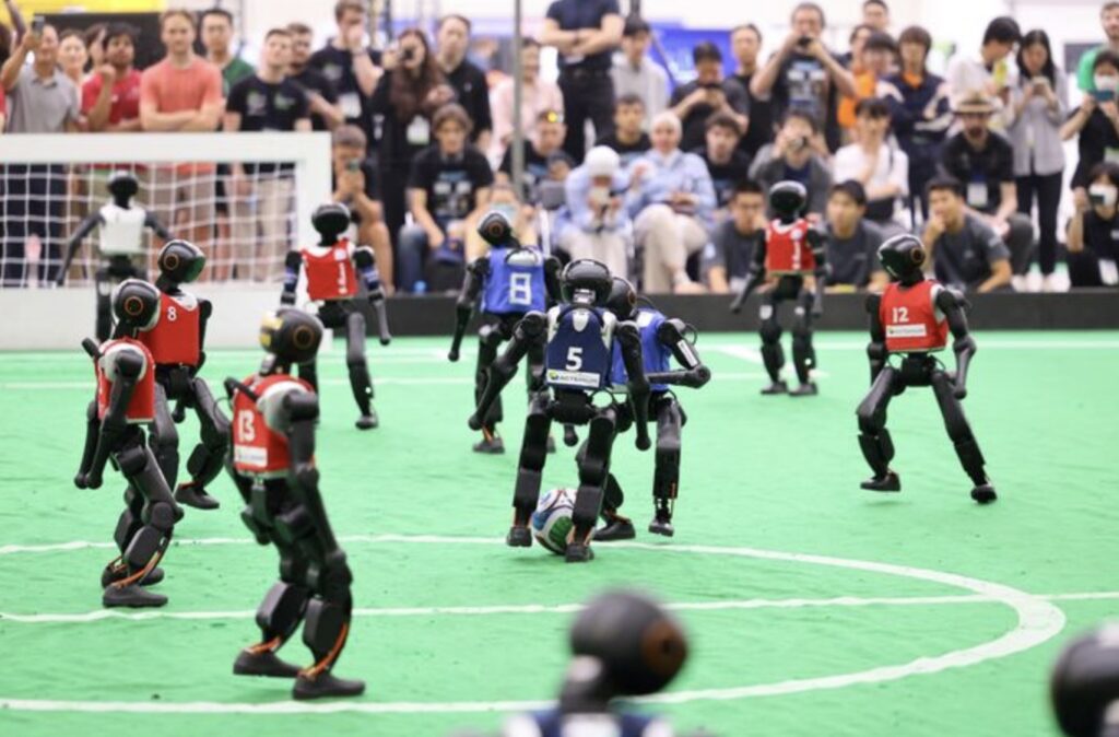 First 11 vs 11 humanoid soccer game played at RoboCup 2026